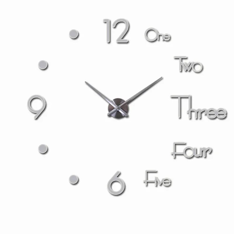 Large 3D Wall Clock Luminous Classic Wall Clocks DIY Digital Clock Wall Watches Stickers Silent Clock for Home Living Room Table