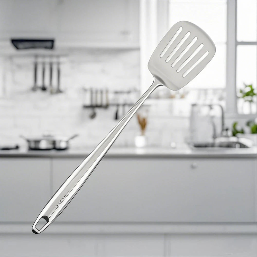 Food Stainless Steel Wok Spatula Metal Kitchen Utensils Slotted Turner Spoon Ladle Utensil Set Kitchen Accessories Cooking Tools