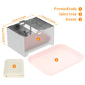 Tofu Press Mould Cheese Making Molds Food Grade Stainless Steel Tofu Maker Press Mold Kit Homemade Tofu Mold Kitchen Tool Set