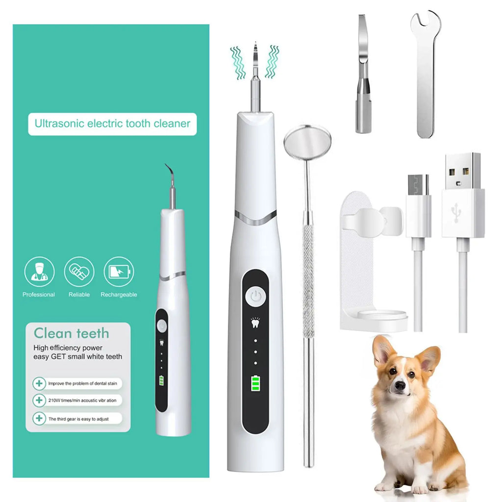 Ultrasonic Toothbrush for Dogs and Cats Removes Tartar and Plaque Pet Dental Care Kit Pet Tartar Remover Tooth Cleaning Tool