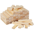 100Pcs Wooden Stacking Blocks Natural Solid Wood Building Set for Kids Toddlers Montessori Learning Fine Motor Skills Creative