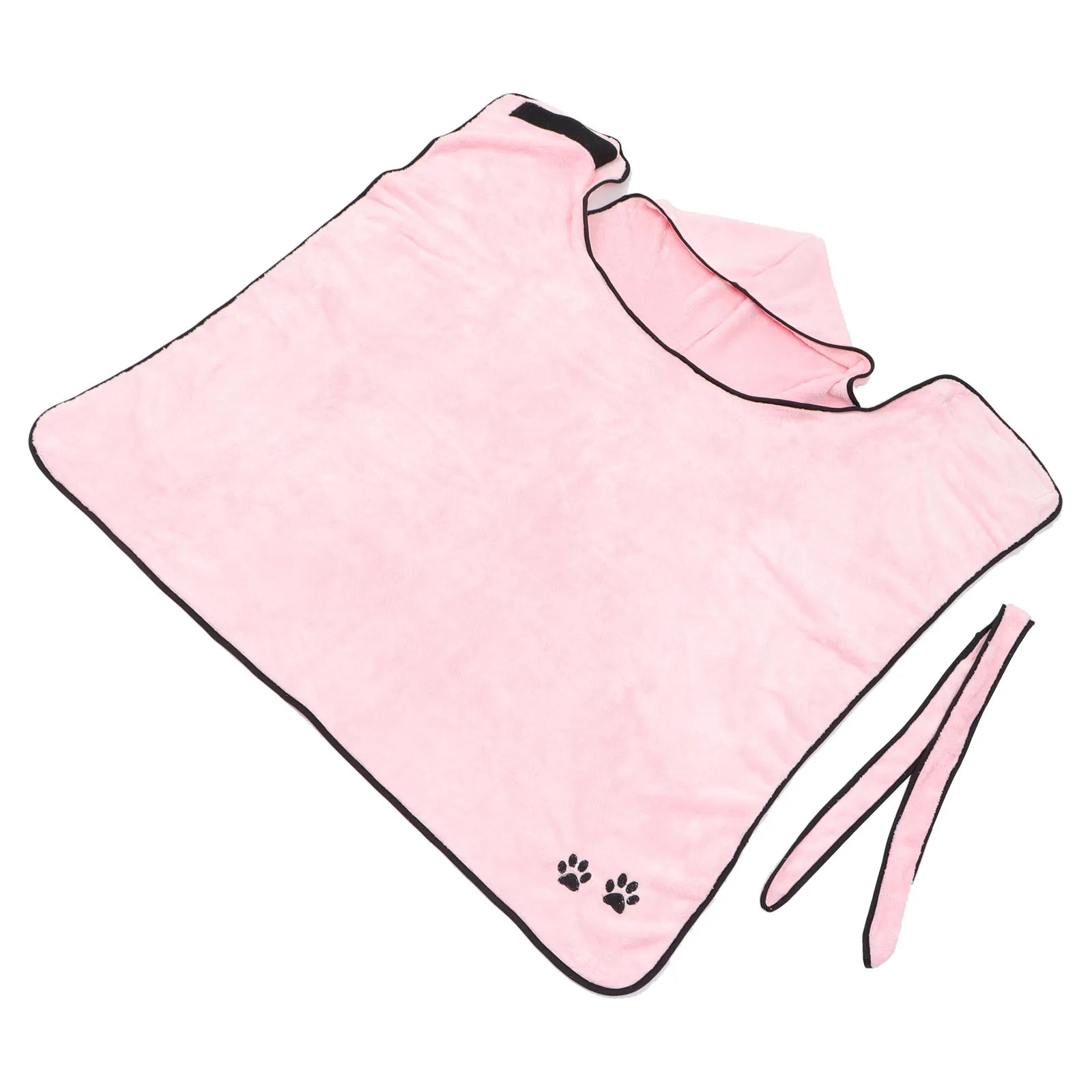 Pet Bathrobe Thick Coral Fleece Absorbent Warm Shower Towel Puppy Bathrobe Convenient Drying Pet Bath Accessories for Winter