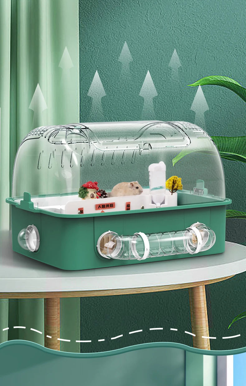 DIY Tunnel Cage Hamster Cage Hamster Hose Tubing Toy Fun Platform Pet Home Drinking Water Bottle For Golden Hamster Fun Tunnel