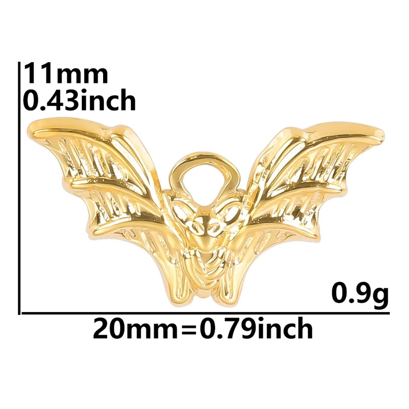 10PCS Ancient Egyptian Scarab Beetle Pendants Charms Stainless Steel Dragonfly Butterfly Pendant for Jewelry Making DIY Necklace