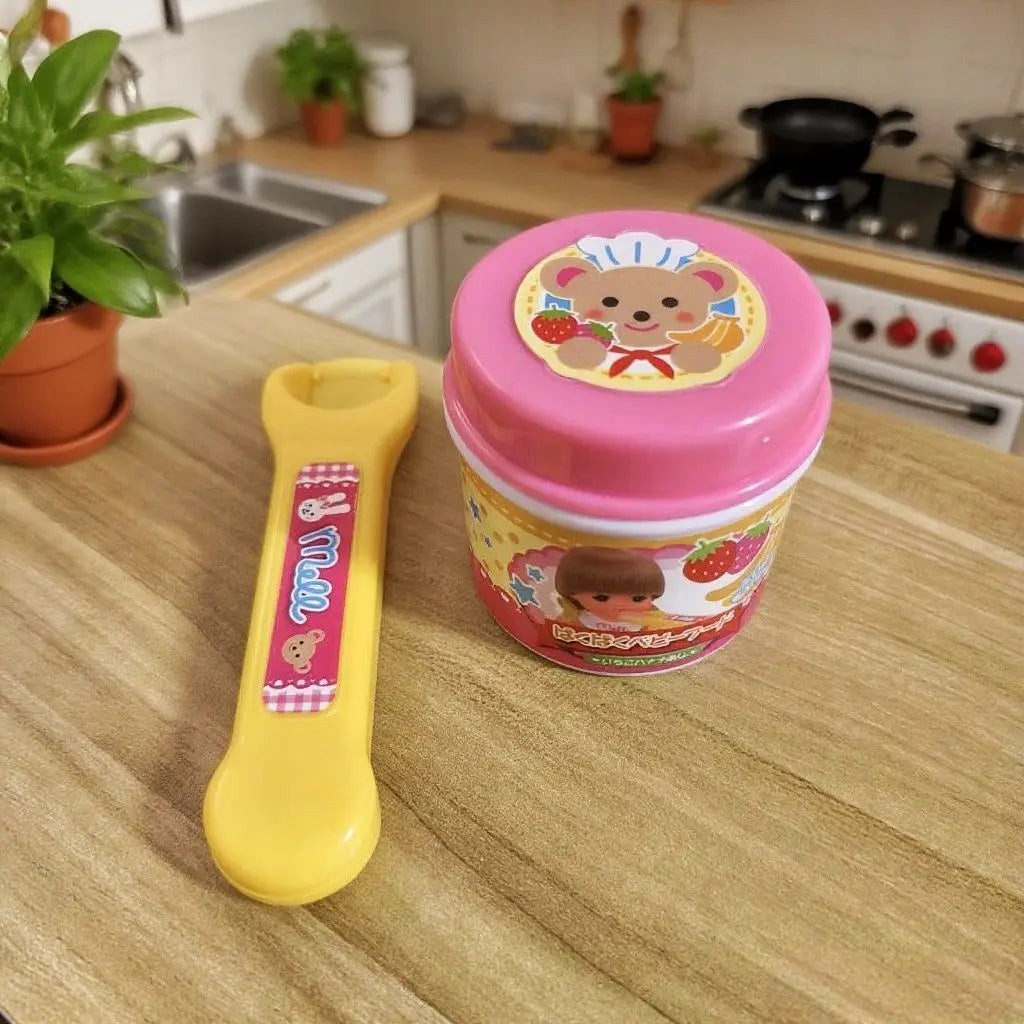 2025 New Food Pudding Feeding Toy Desktop Ornament Cute Pink Jelly Strawberry Pudding Set Ornaments Models For Kids Girls