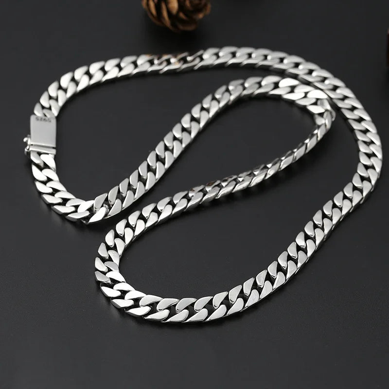 925 Silver Chains Original Certified Cuban Chain Authentic 925 Solid Silver Necklace