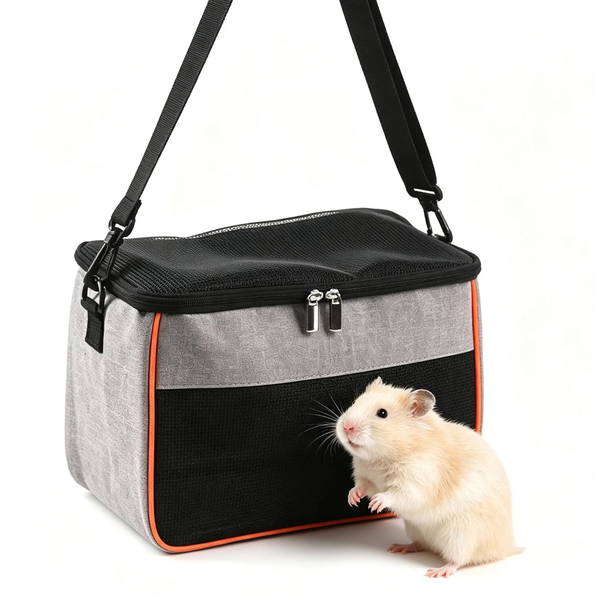 Small Pet Breathable Shoulder Carrier Bag Travel Cage Hamster Sugar Glider Flying Squirrel Clear Window Outdoor Portable Handbag