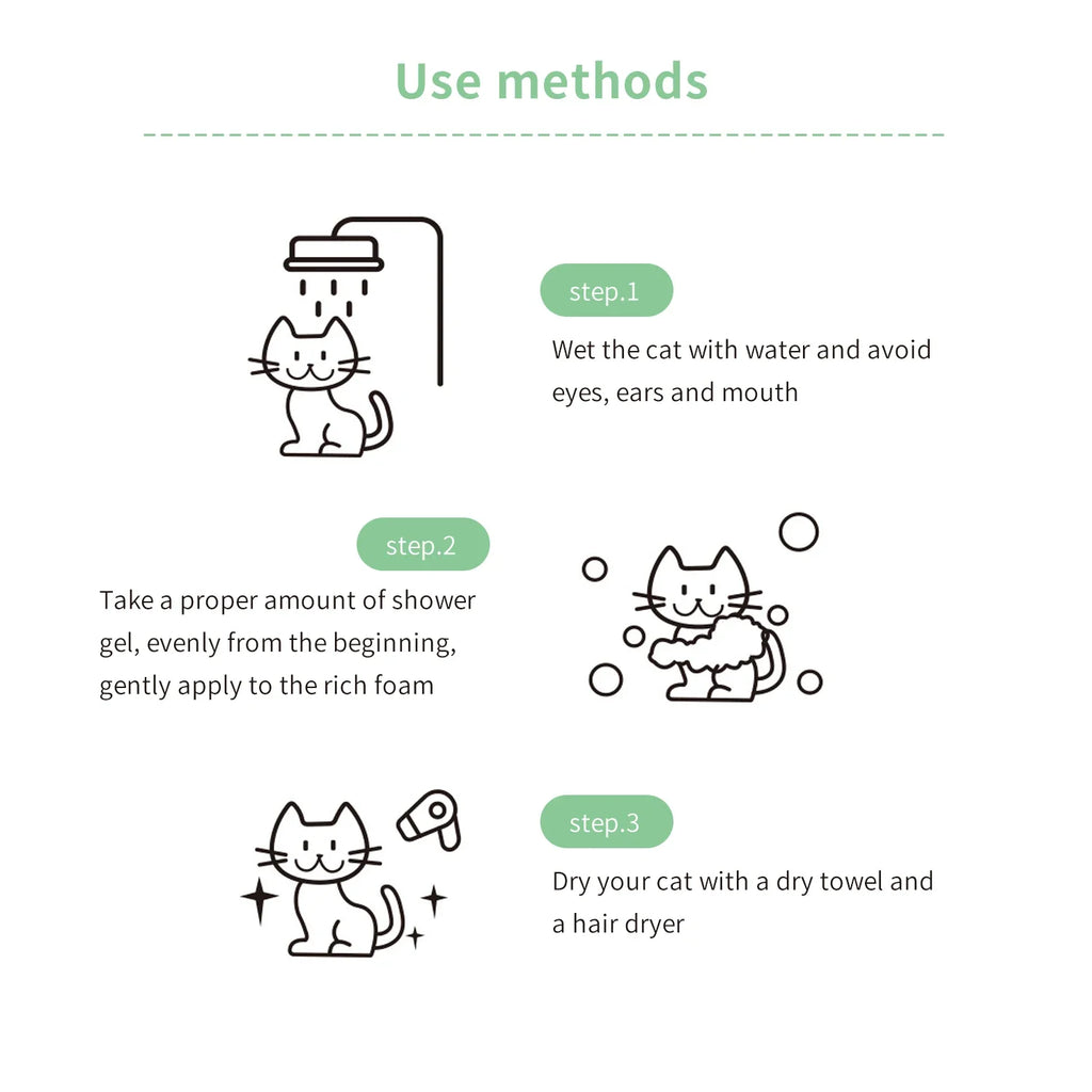 228ML Soothing Pet Grooming Shampoo for Sensitive Skin - Hypoallergenic Formula for Cats and Dogs