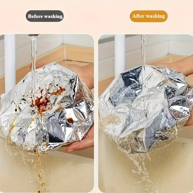 Aluminum Foil Film Food Cover Food Grade Fresh-keeping Packaging Bag Fruit Vegetable Storage Bag Kitchen Insulation Artifact Lid