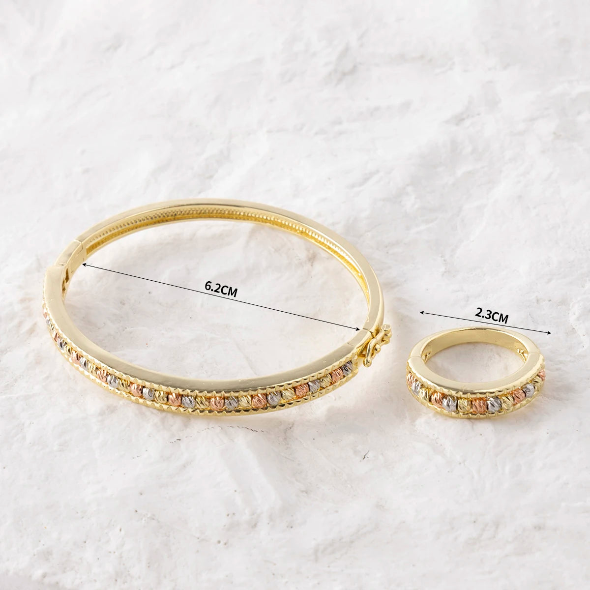 LUIZADA Copper Metal Beads Cross Bangle for Women Fashion Jewelry Delicate Multicolor Exquisite Holiday Gift