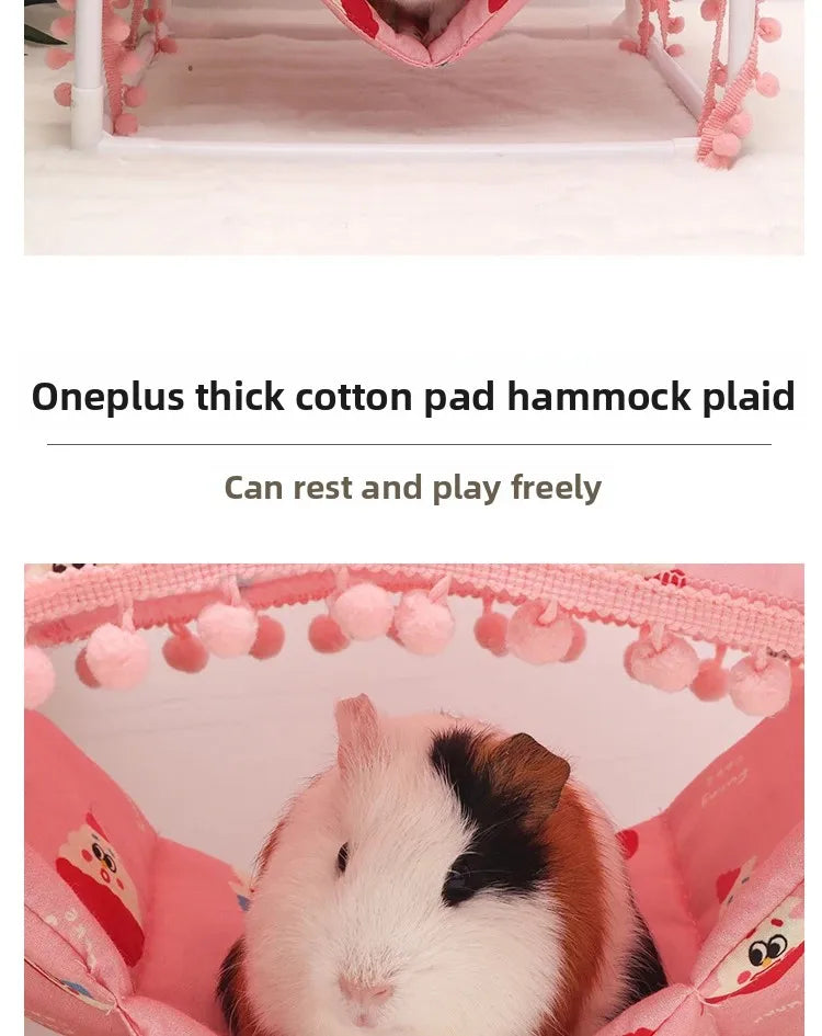 Small Pet Hammock Ferret Guinea Pig Chinchilla Dutch Pig Hanging Bed House Rat Hamster Shelter Accessories Small Animal Tent