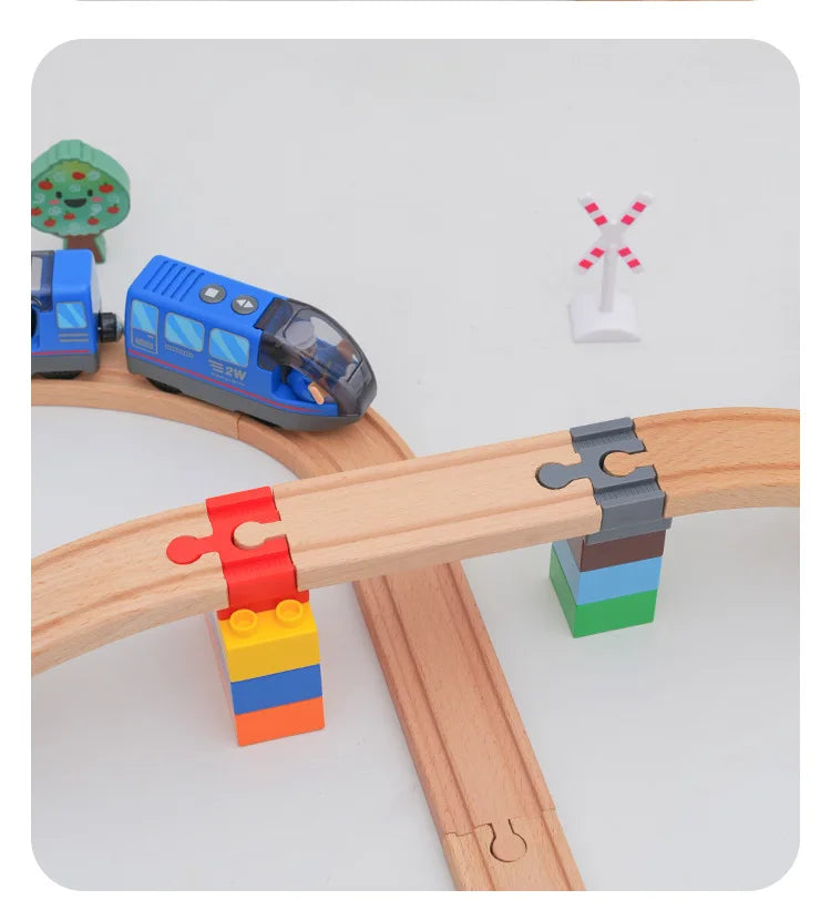 All Kinds Connectors Wooden Train Track Accessories Universal Plastic Building Blocks Adapters Fit for Brand Wooden Track Toys