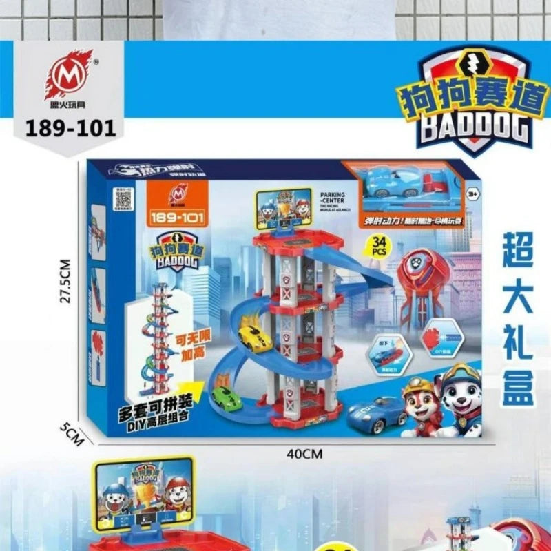 3D Children's Luxury Track Ejection Parking Lot Can Lift Multi-Layer Revolving Car Toys and Gifts！