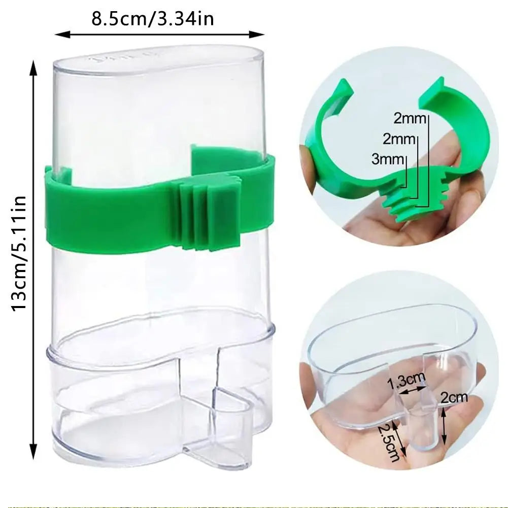 Automatic Bird Water Dispenser Bird Drinking Feeder Transparent Bird Cage Water Fountain for Budgie Cockatiel Lovebird Canary