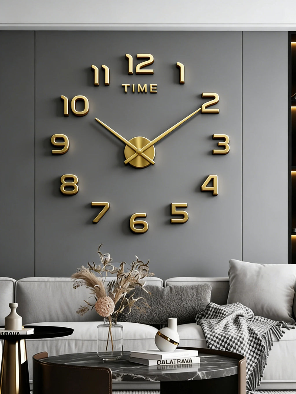 Large 3D Wall Clock Luminous Classic Wall Clocks DIY Digital Clock Wall Watches Stickers Silent Clock for Home Living Room Table