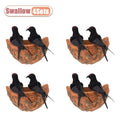 Artificial Swallow and Nest Decor Set High Simulation Craftsmanship Durable for Garden Patio Wedding and Indoor Decoration