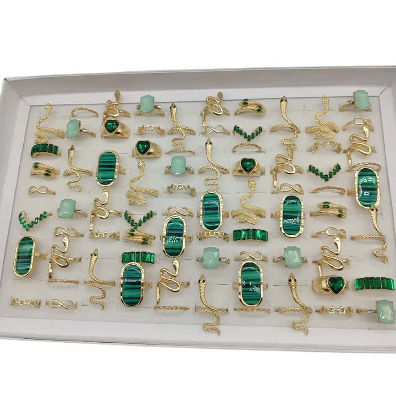 50000 Style Different Finger Rings Wholesale In Stock 100pc/Lot Hot Vintage Silver Gold Color New Alloy Joint Ring Party Women