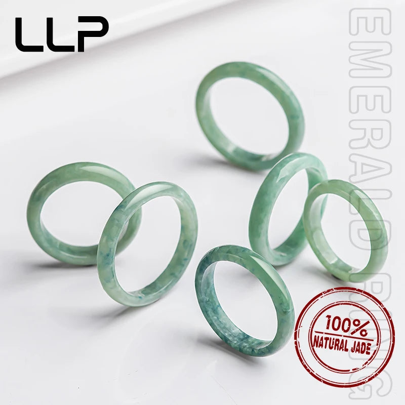Natural A Cargo Bean Seed Emerald Ring Official Website Charm Fashion Elegant Jewelry Best-Selling Holiday Gift