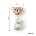 0-12Baby Bear Rattle Early Learning Educational Toy Sensory Soothing Soft Plush Animal Rattle for Crib Handheld Baby Toy Toddler