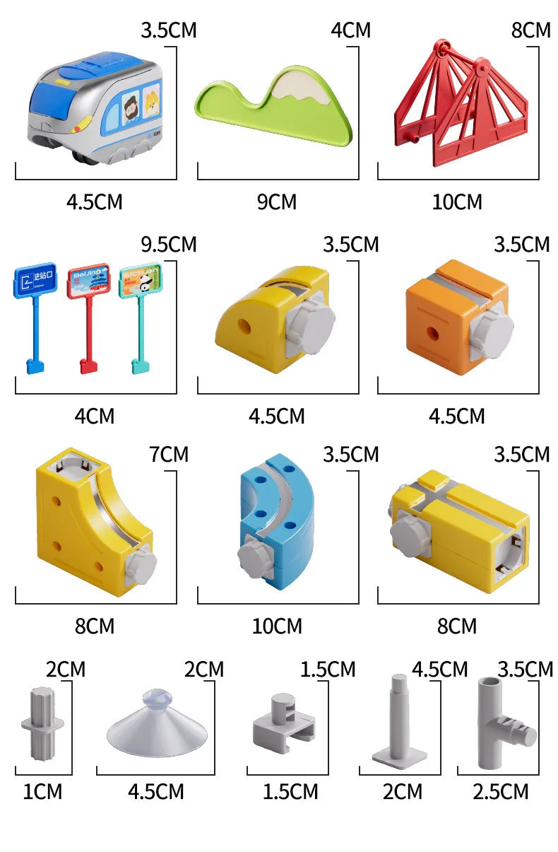 Hot Selling Magnetic Car Stem Racing Car Railtrack Set Montessori Motorized Train & Gravity Maze Toy Educational Gift