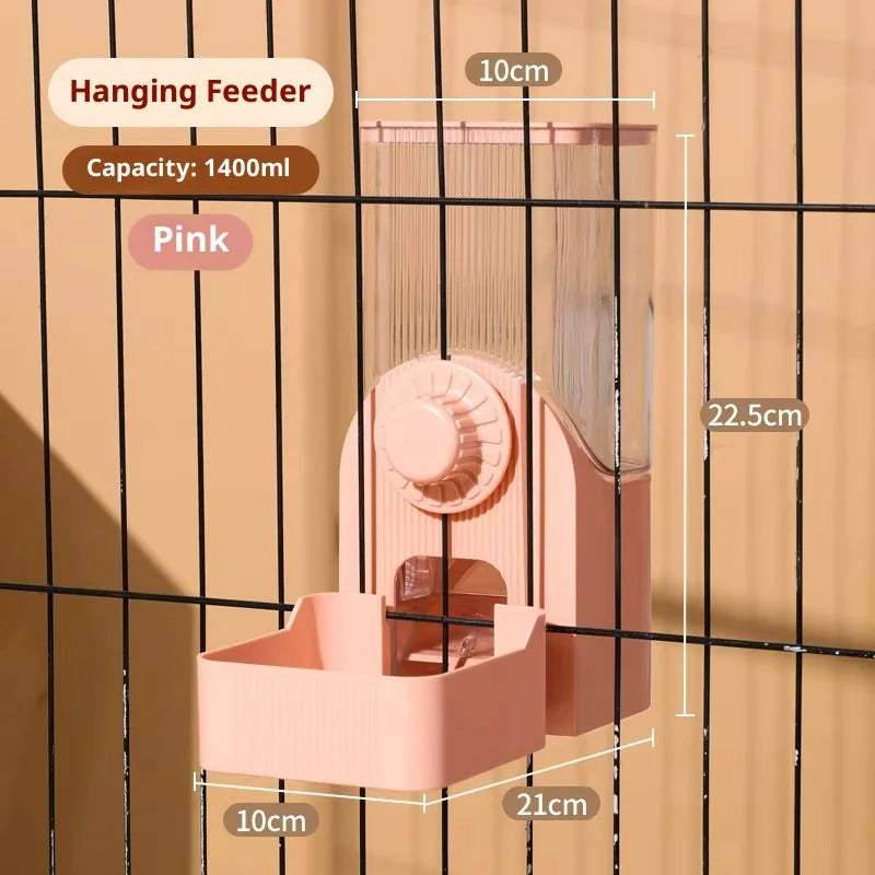 Automatic Hanging Cat Cage Water Dispenser & Feeder Large Capacity Leak-Proof Design Pet Watering System Pet Supplies