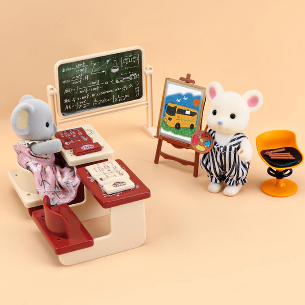 Original Toys Miniature Items Furniture Family Toys Dollhouse LivingRoom Bathroom Kitchen Set Pretend Creative Ideas Kids Toys