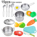 Kitchen Set Pretend Play Simulated Kitchen Toy Children Role Playset Cooking Set Educational Gift for Kids Girls Boy