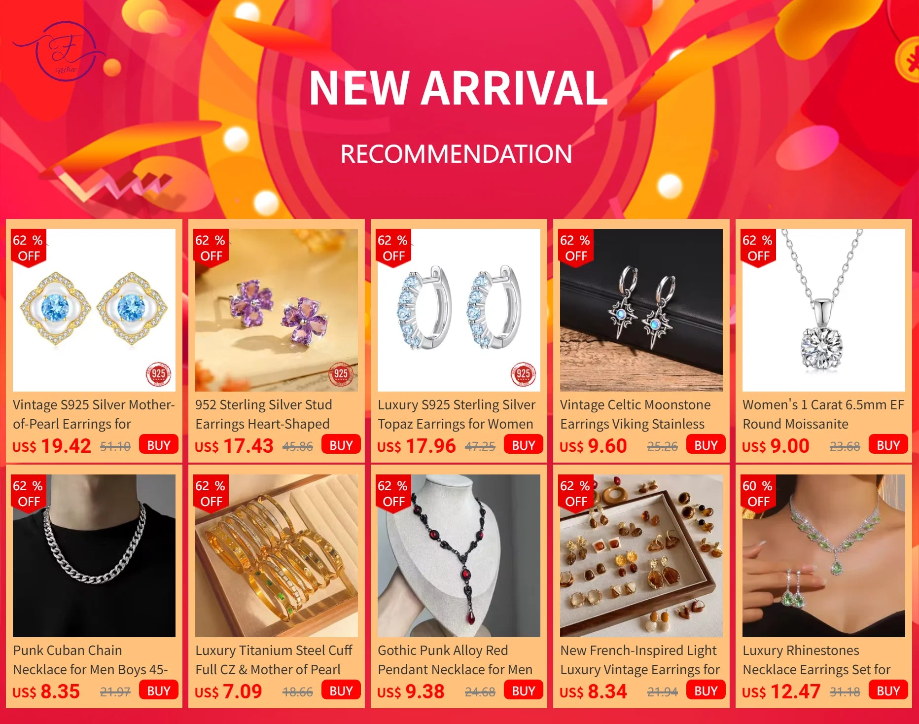Fashion Wedding Ring for Women Pink Zircon Crystal Flower Pendant Bracelets Earrings Necklace Rings Fine Jewelry Sets FCGJHW