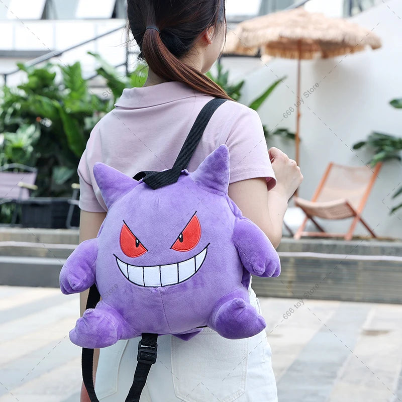 11 Styles Pokemon Plush Backpack Mimikyu Eevee Gengar Charizard Gyarados Psyduck Backpack Gifts for Children Adults