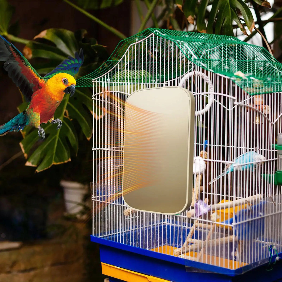 Winter Warm Heated Bird Perch Stand USB Anti Bite Bird Cage Heater for Parrot Cockatiels Budgies Thermo Heating Plate Hammock