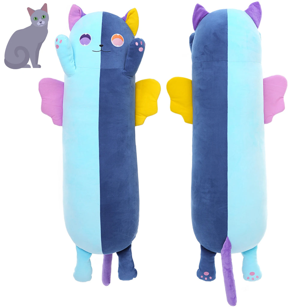 MorisMos Large Stuffed Cat Plush Body Pillow for Kids,42in Long Cat Plush Pillow for Adults, Cat Stuffed Animal for Kids Girls