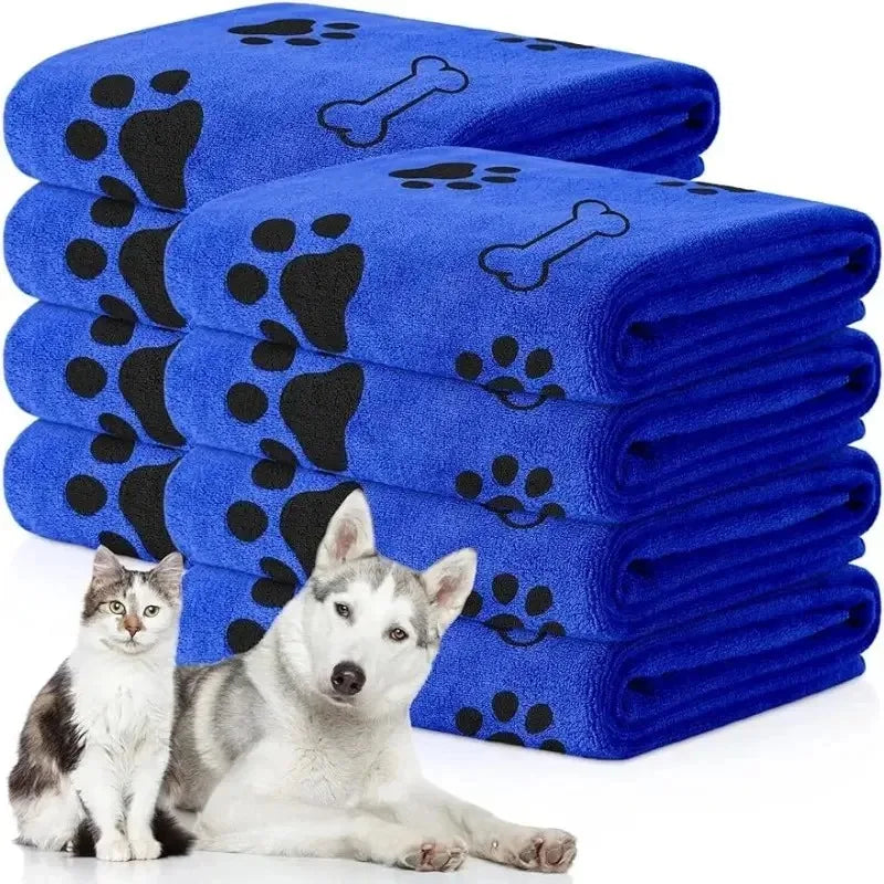 Quick-Drying Microfiber Dog Towel Absorbent Pet Bath Product Fiber Quick-drying Bath Towel Car Wiping Cloth Pet Supplies