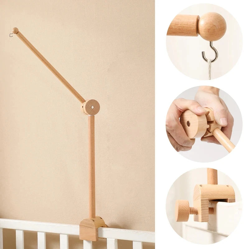 Baby Crib Cartoon Bear Mobile Rattle Toy January To December Hanging Bed Bell Newborn Soothing Toy Moving Musical Toy Baby Gift