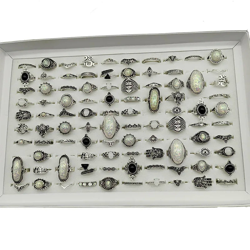 50000 Style Different Finger Rings Wholesale In Stock 100pc/Lot Hot Vintage Silver Gold Color New Alloy Joint Ring Party Women