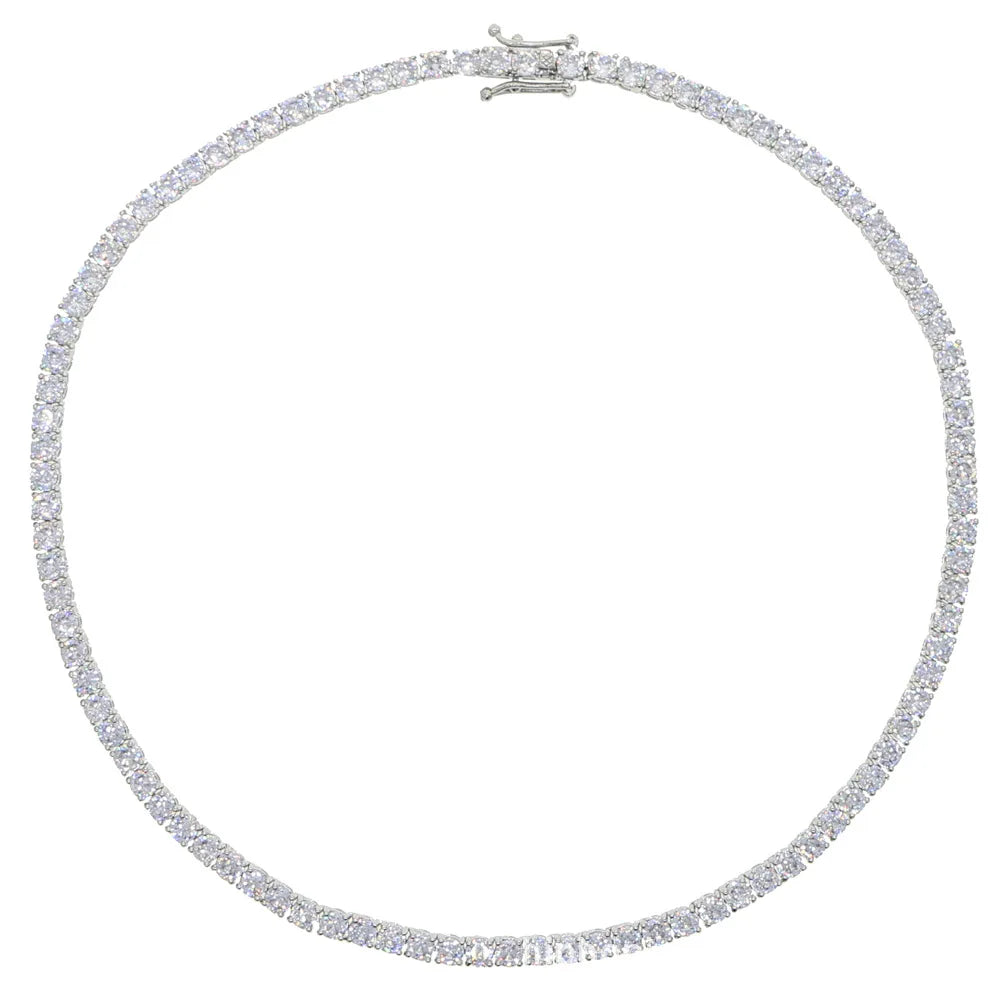 D VVS1 Moissanite Tennis Necklace For Women Top Quality 100% 925 Sterling Silver Sparkling Party Fine Jewelry