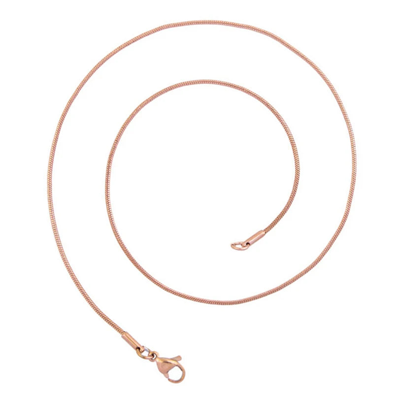 1/5/10pc 1.2mm 45/50/60/70cm Long Stainless Steel Round/Long Plain Snake Chain Necklace For Women Men DIY Fashion Jewelry Choker