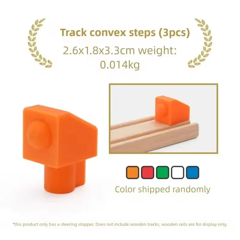 All Kinds Connectors Wooden Train Track Accessories Universal Plastic Building Blocks Adapters Fit for Brand Wooden Track Toys
