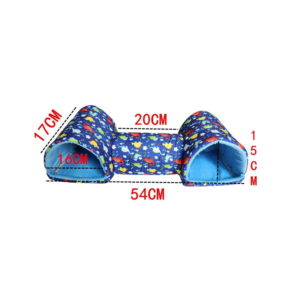 Guinea Pig Tunnel and Bed Corner Tunnel Breathable Hamster Hideout Bunny House for Chinchilla Mice Hedgehog Small Animals Ferret