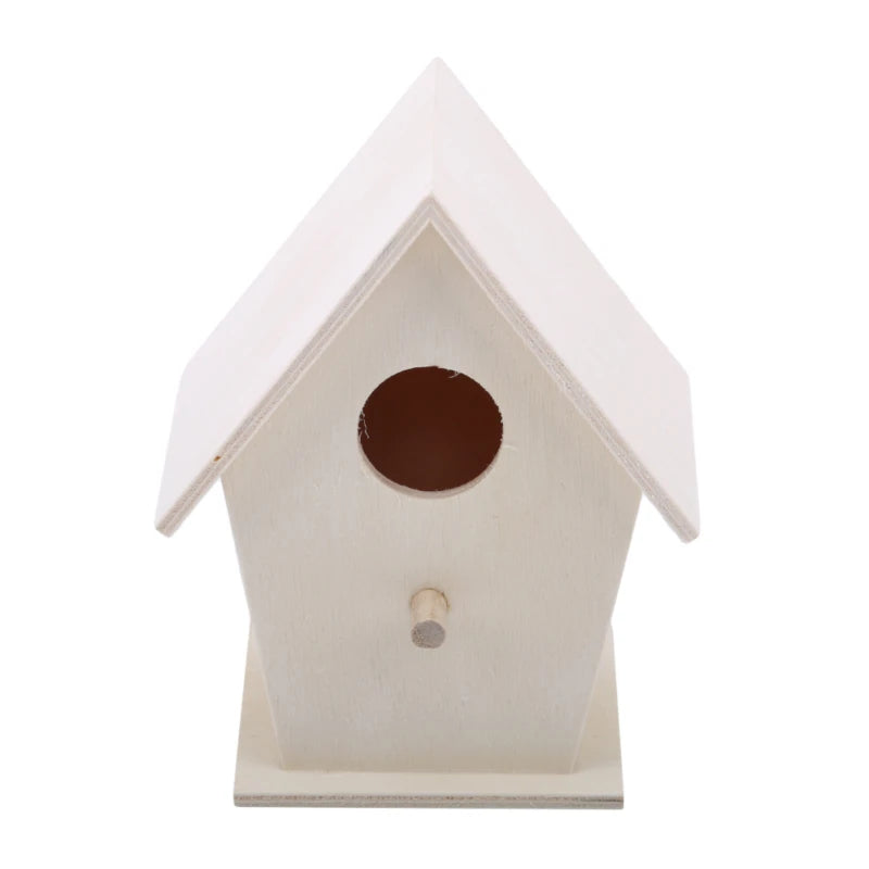 Creative Wooden Hummingbird House With Hanging Rope Home Gardening Decoration Bird's Small Hot Nest Diy Types Wall-mounted