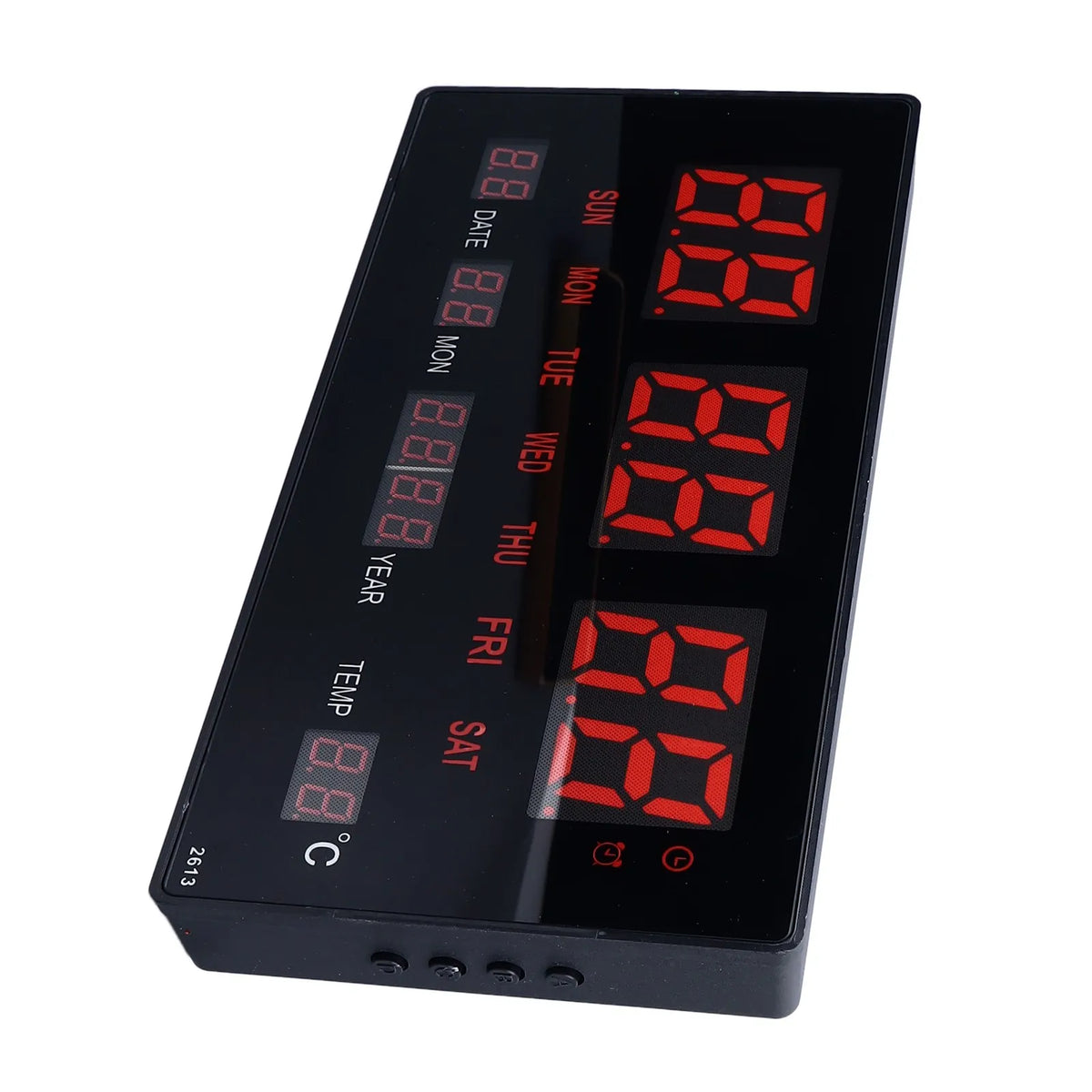LED Digital Clock Large Digital Wall Clock Hourly Chime Function Backlight Calendar Digital Clock