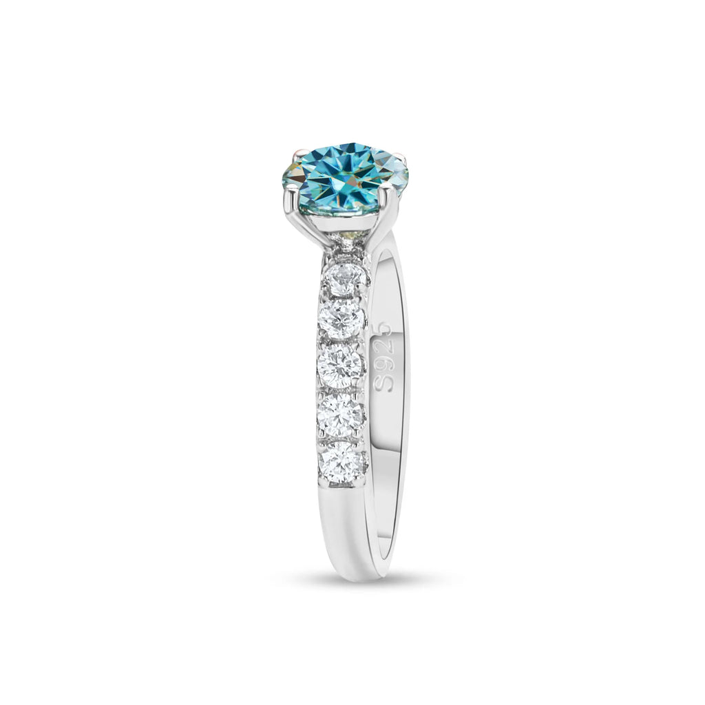 1.0 Carat Simple Design Moissanite Ring with 4 Claw S925 Sterling Silver Women's Engagement Band Fashion Fine Jewelry Gift