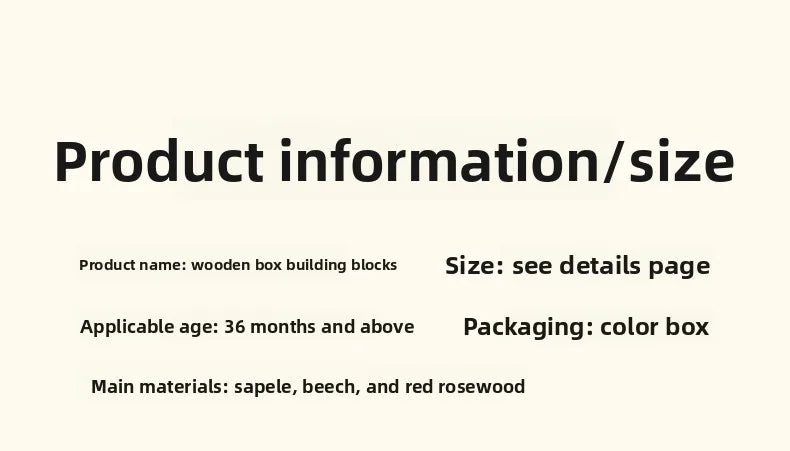 Kawaii 100Pcs Unpainted Beech Wooden Large Building Blocks Toddler Stacking Construction Preschool Educational Gift