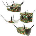 4Pcs Hamster Hammock Set Washable Guinea Pig Hideout Bed Soft Ferret Hanging Nest for Chinchilla Glider Squirrel