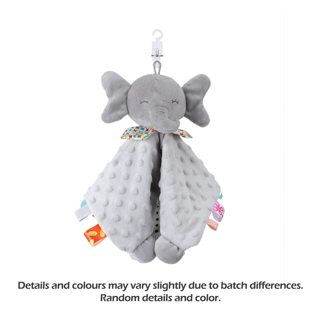 1pcs Baby Security Soothing Doll Towel with Teether Rattles Soft Blanket Snuggle Toy Stuffed Animal for Babies Newborns Gift