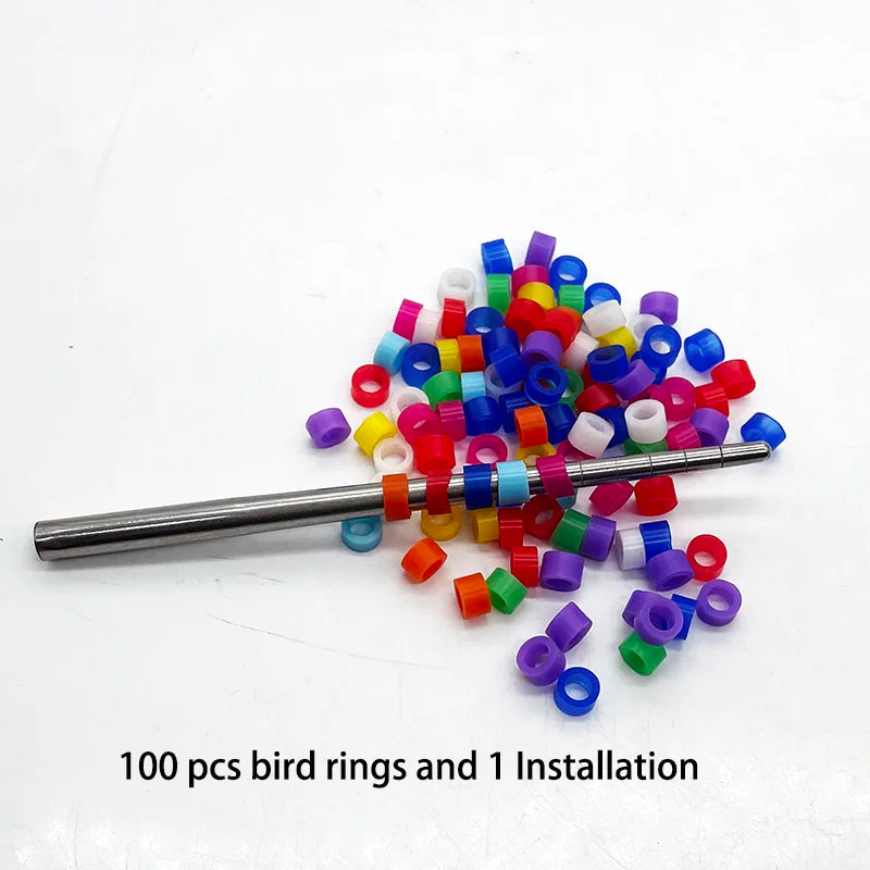 100pcs Bird Ring Leg Bands for Parrot Finch Canary Gouldian Diameter 3mm 4mm 5mm 2mm Bird Foot Ring