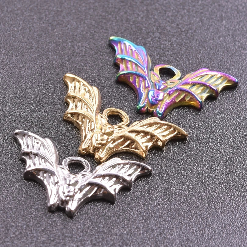 10PCS Ancient Egyptian Scarab Beetle Pendants Charms Stainless Steel Dragonfly Butterfly Pendant for Jewelry Making DIY Necklace