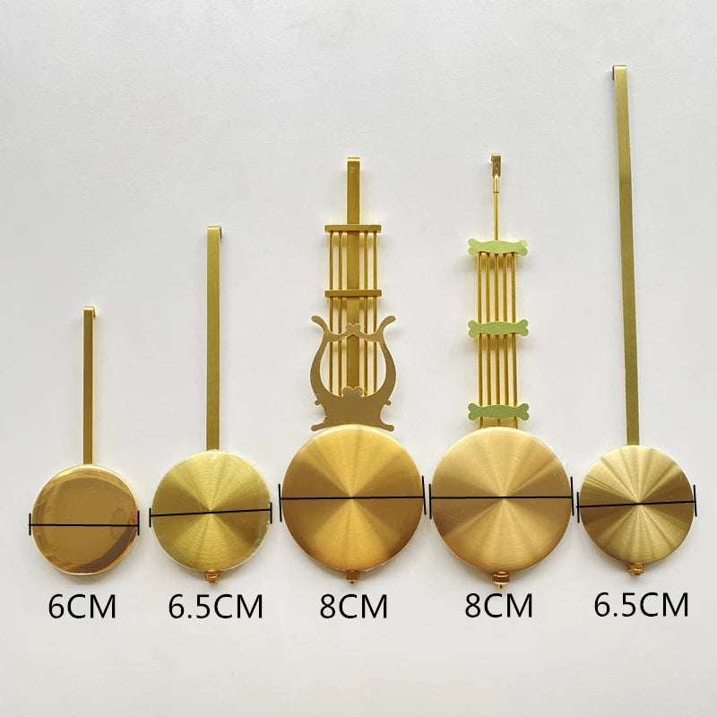 Quartz Clock Swing Metal Pendulum Bob Hammer Gold DIY Grandfather Wall Clock Repair Kits