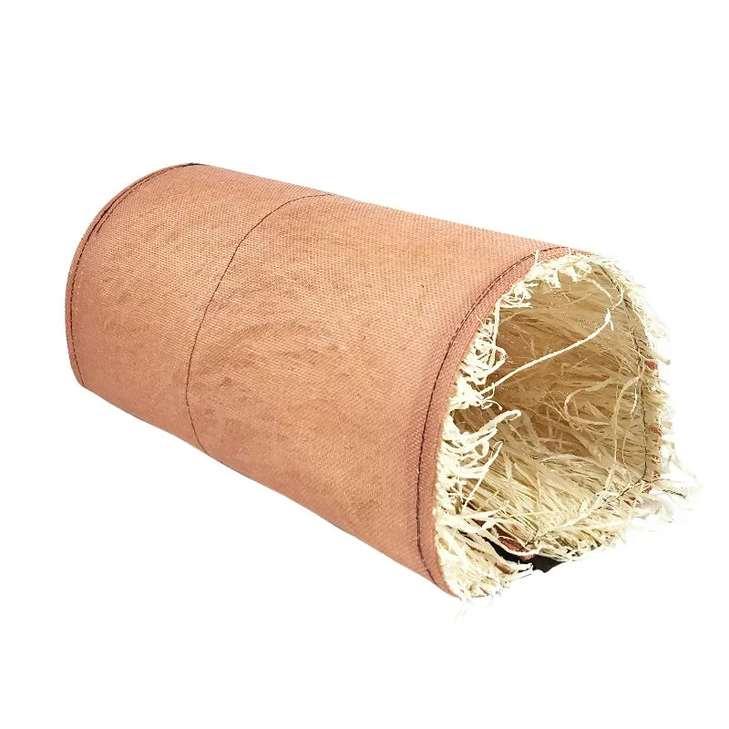 Pet Rabbit Arched Tunnel Toy Guinea Pig Chinchilla Hiding Grass Nest Simulated Pet Thatched House Summer Pavilion Leisure Toys