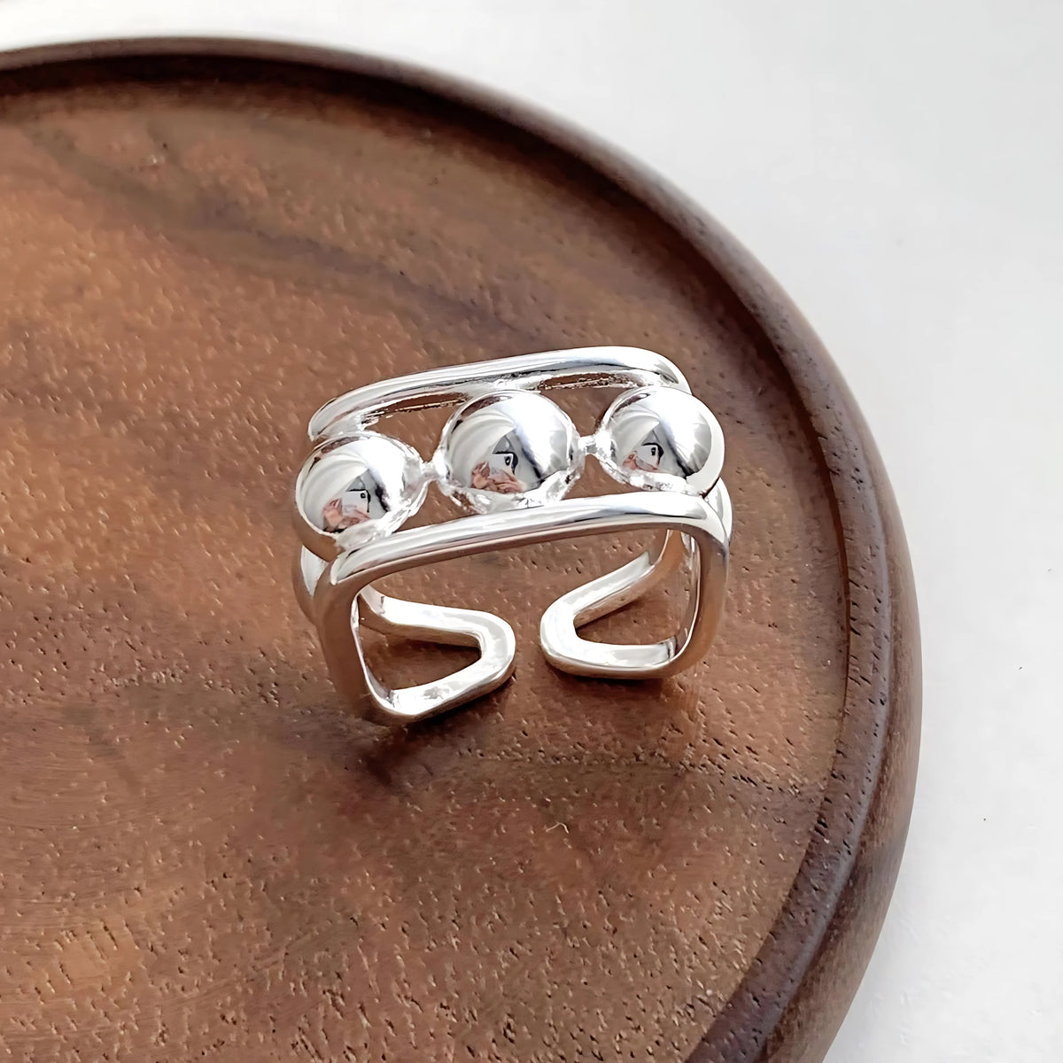 Sam Panda 925 Sterling Silver Mask Ring For Women Gift Frosting Vintage Irregular Personality Punk Jewelry Dropshipping