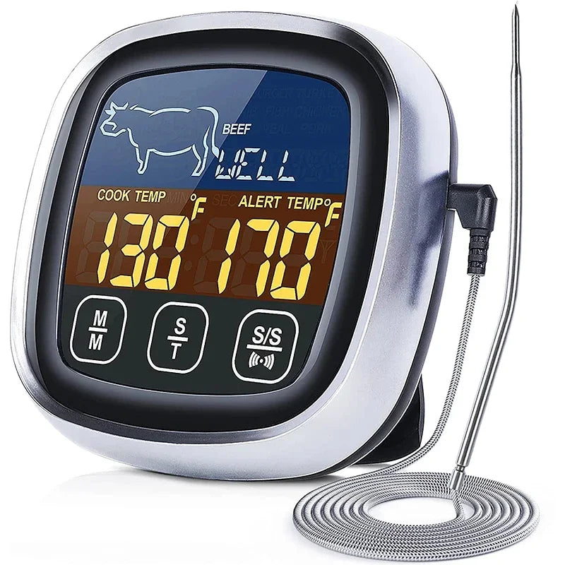 BBQ Meat Thermometer Digital Food Thermometer with 2 Probe Cooking Thermometer Milk Heat Gauge For Meat Kitchen Thermometer